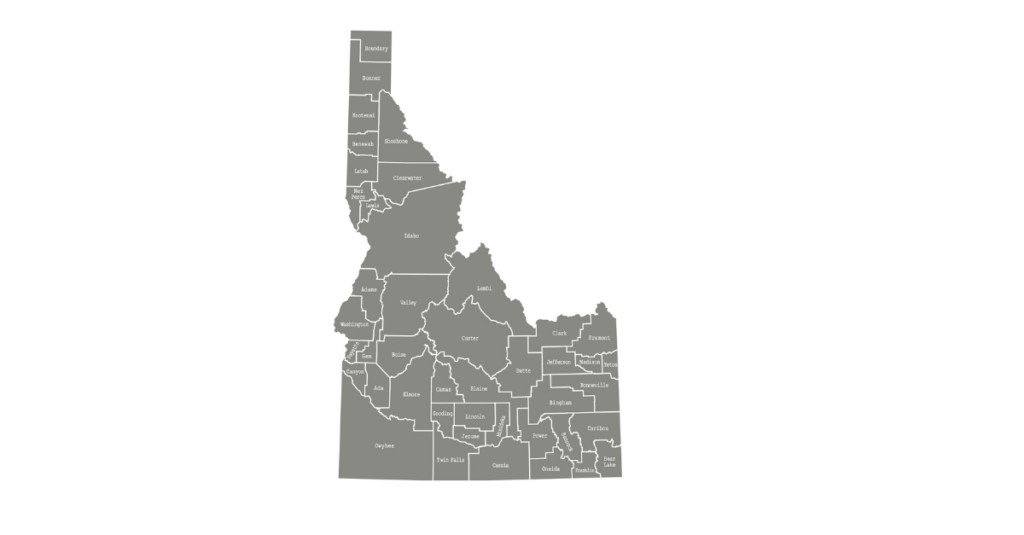 Map of Idaho.